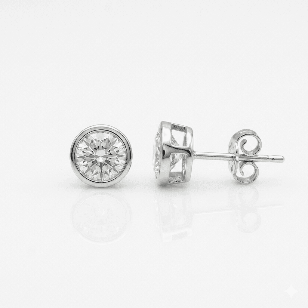 Silver Round Studs