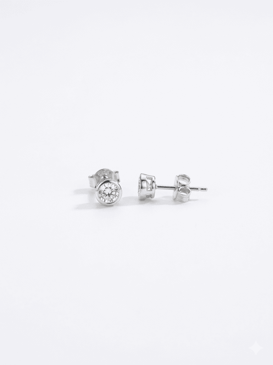 Silver Round Studs